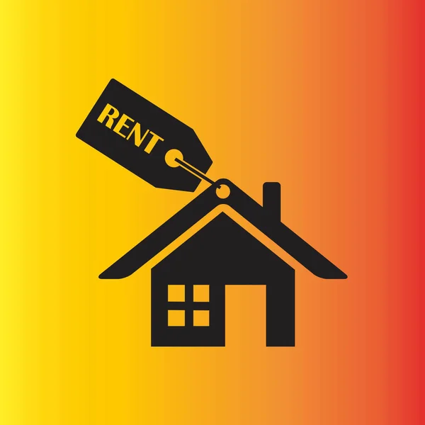 House Rent Web Icon Vector Illustration — Stock Vector