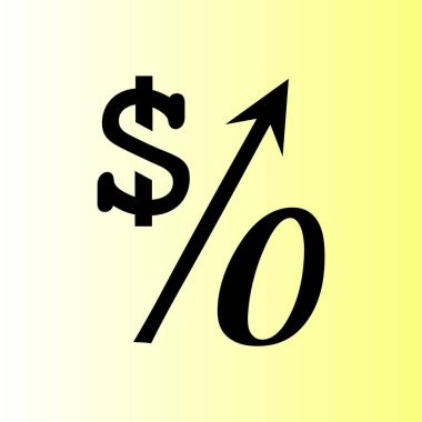 Yüzde işareti vektör çizim. Eğitim, finans, satış
