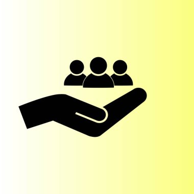 İş adamları simgesi. ekip çalışması vektör çizim