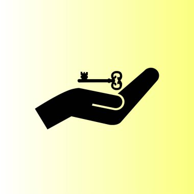 el ve anahtar vektör simgesi