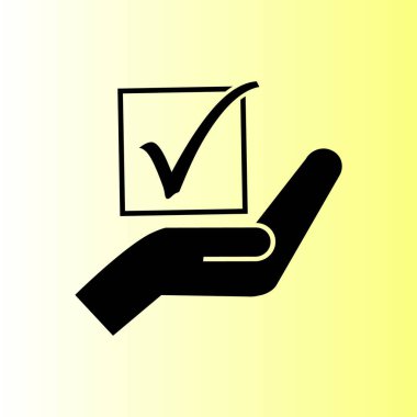 oylama vektör simgesi basit örnek