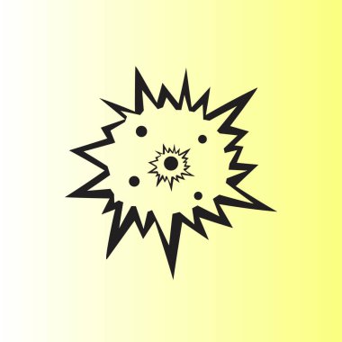 Düz patlama web simgesi, vektör çizim