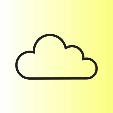 Bulut vektör simgesi basit örnek