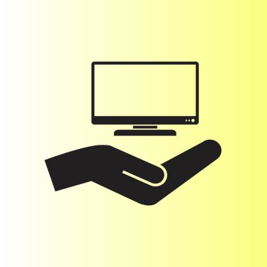 TV vektör simgesi basit örnek