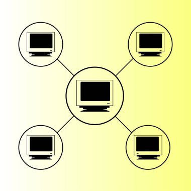 Ağ simgesi basit örnek