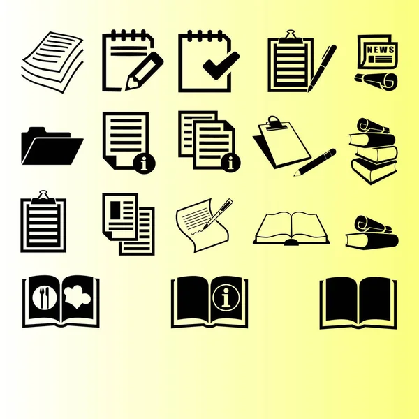 Icônes Document Illustration Simple — Image vectorielle