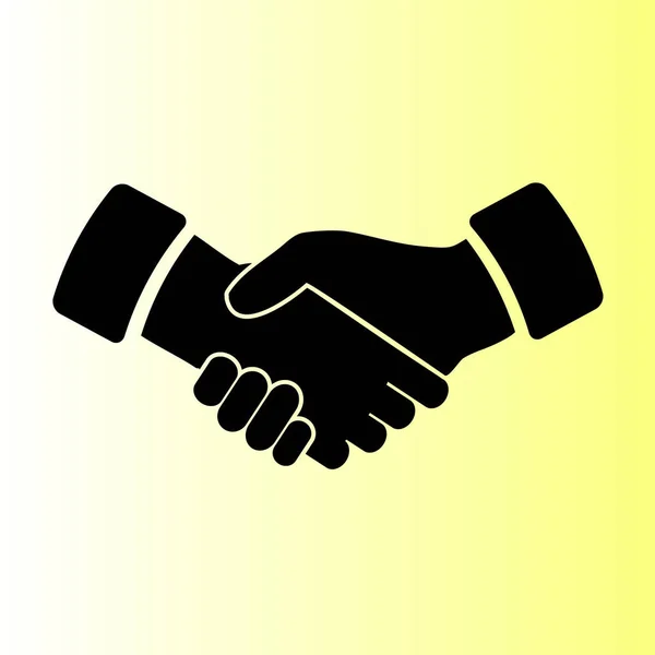 Handshake Wektor Ikona Ilustracja Proste — Wektor stockowy