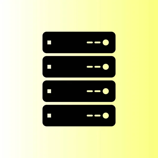 Computer Server Symbol Vektorillustration — Stockvektor