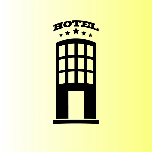 Icono Del Vector Del Hotel Ilustración Simple — Vector de stock
