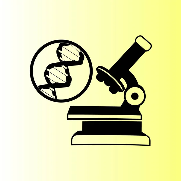 Microscopio Icona Vettoriale Semplice Illustrazione — Vettoriale Stock