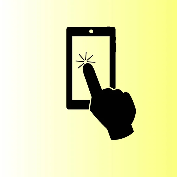 Icône Smartphone Écran Tactile Vectoriel — Image vectorielle