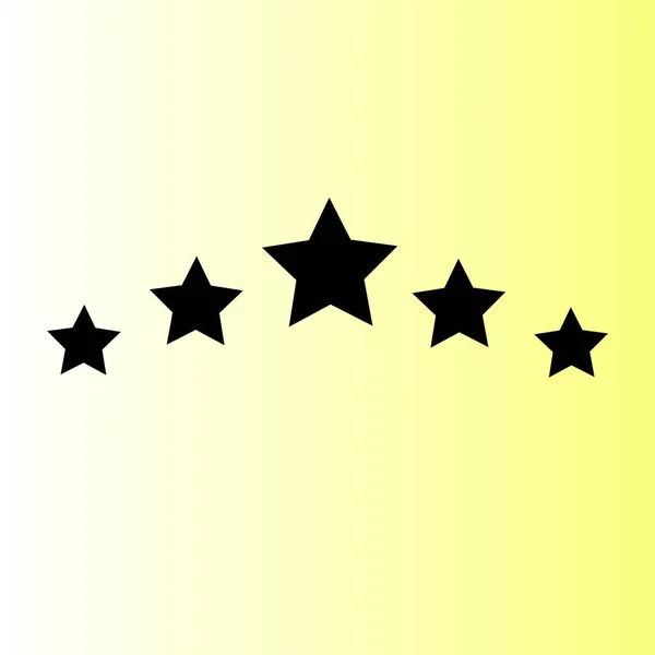 Ícone Vetorial Cinco Estrelas — Vetor de Stock