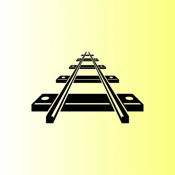 Простая Иллюстрация Значка Железнодорожного Вектора — стоковый вектор