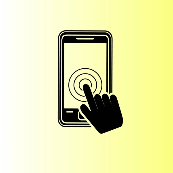 Vektor Touchscreen Smartphone Symbol — Stockvektor