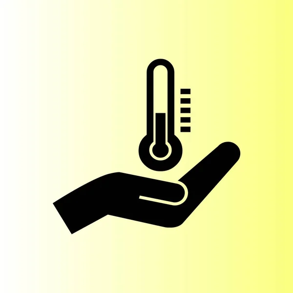 Thermometer Vectorillustratie Pictogram Eenvoudige — Stockvector