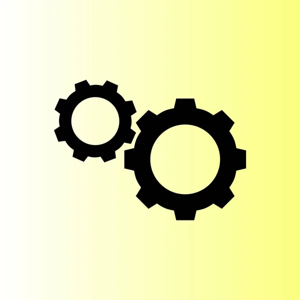 Cogwheels Vector Icon Simple Illustration — Stock Vector