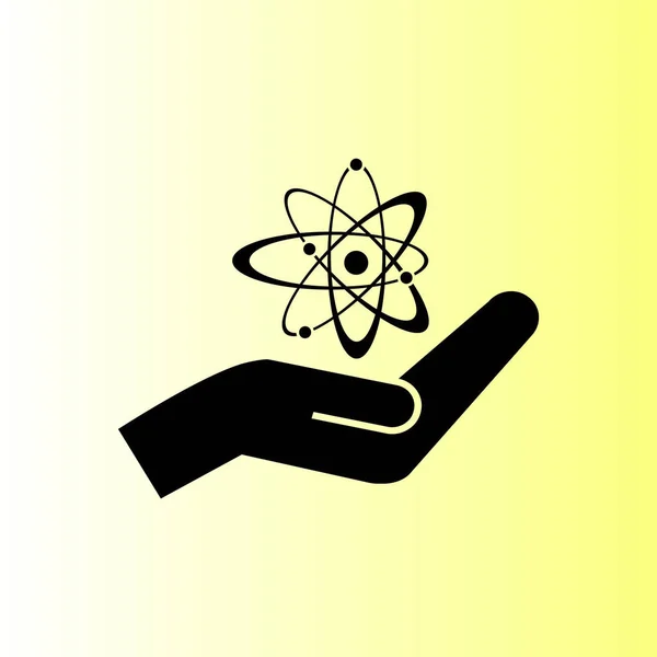 Icône Signe Atome Illustration Simple — Image vectorielle