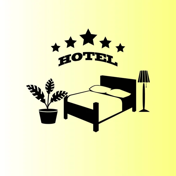 ホテルの看板のベクトル イラスト — ストックベクタ
