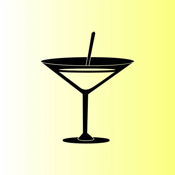 Cocktail Pictogram Eenvoudige Vectorillustratie — Stockvector