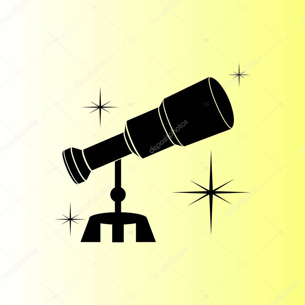 Telescope icon  simple illustration