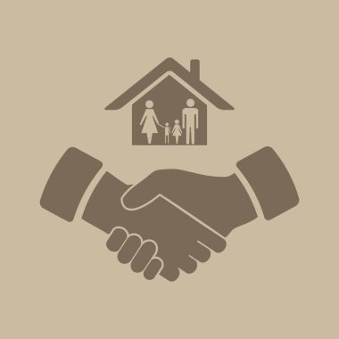 ev ve el vektör simgesi