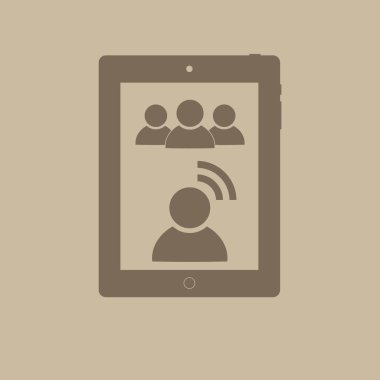 Video konferans vektör simgesi