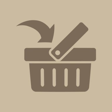 alışveriş sepeti simgesi basit örnek 