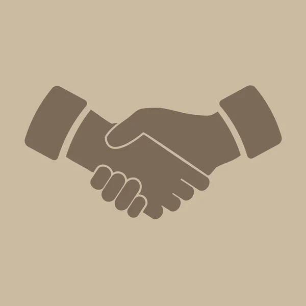 Handshake Vektorsymbol Einfache Illustration — Stockvektor