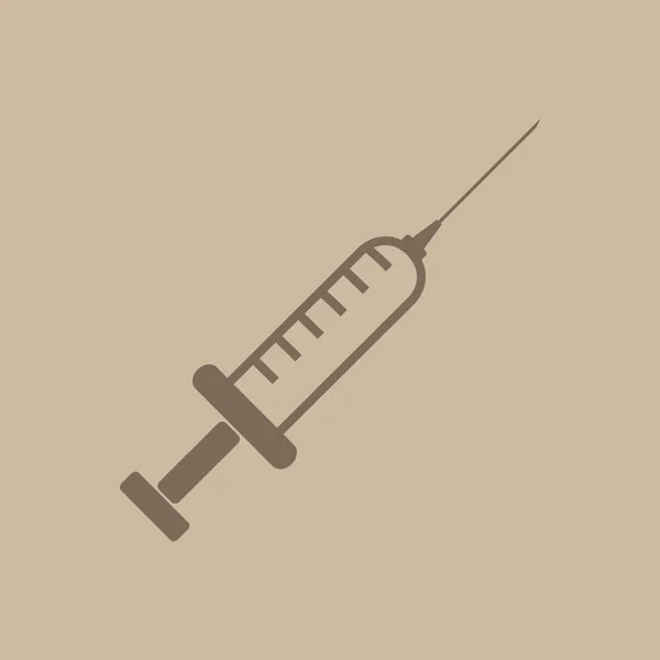 Hypodermische Spuit Vector Pictogram — Stockvector