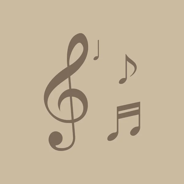 Musical Notes Vector Icon — Stock Vector
