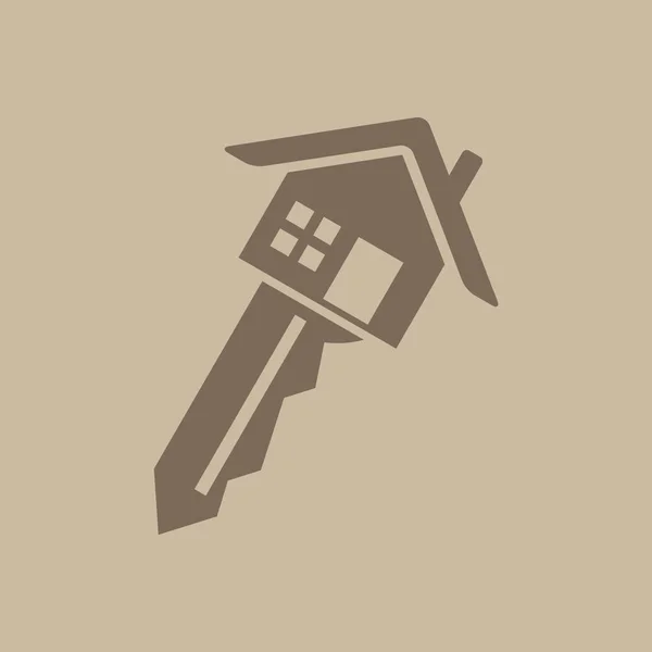 Значок Вектора Ключа Дома — стоковый вектор