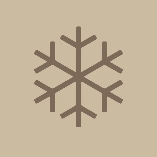 Sneeuwvlok Pictogram Eenvoudige Illustratie — Stockvector