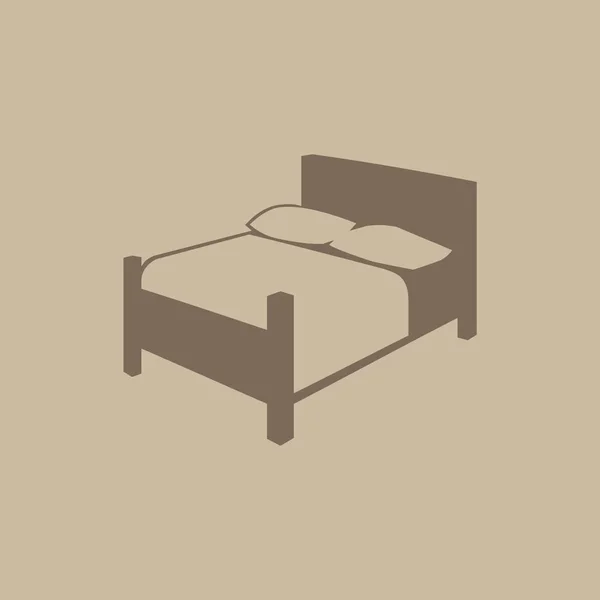 Bed Vector Icon Simple Illustration — Stock Vector