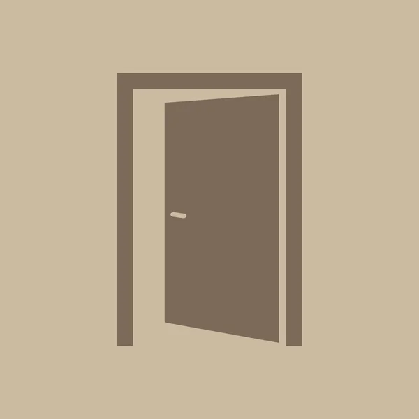 Puerta Abierta Icono Vector — Vector de stock