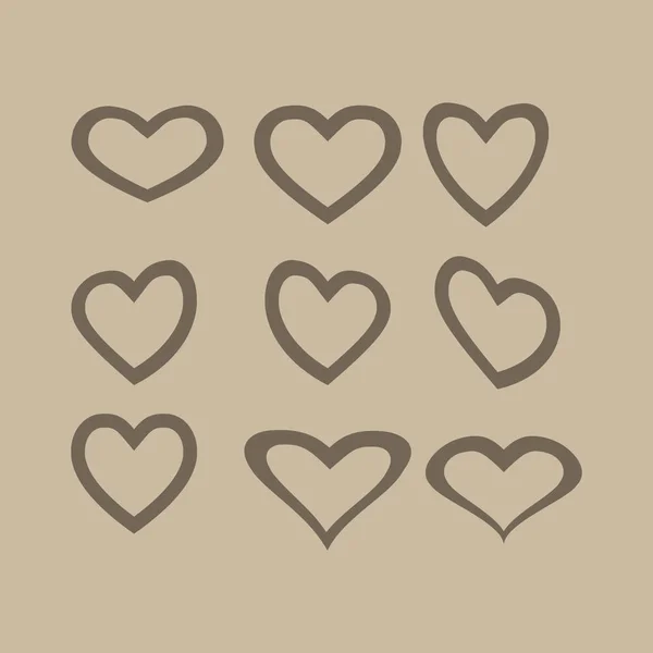 Hearts Icon Vector Illustration — Stock Vector