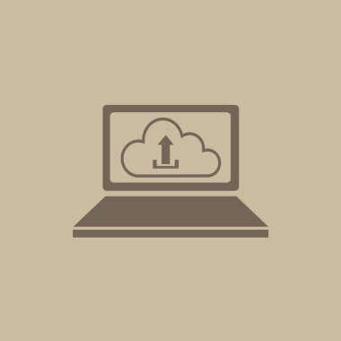 Not defteri simgesi, bulutlar vektör simge yüklemek.