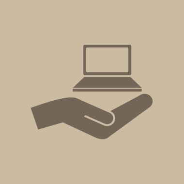 bilgisayar vektör simgesi basit örnek 