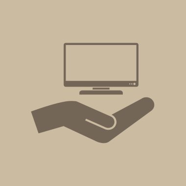 TV vektör simgesi basit örnek 