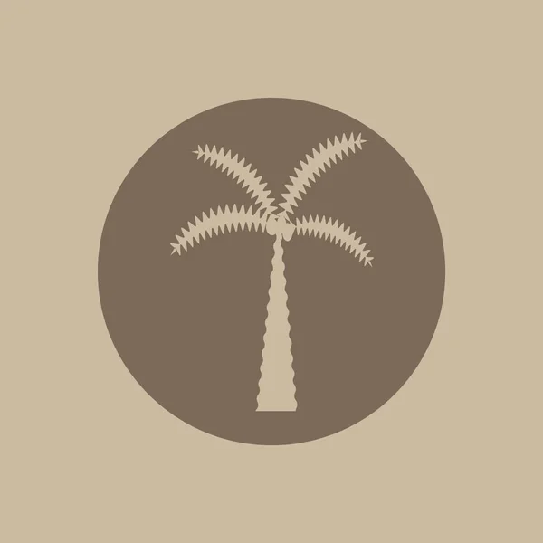 Tree Icon Palm Vector Illustration — Stock Vector