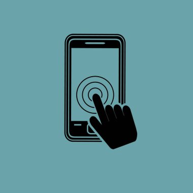 Vektör dokunmatik ekran smartphone simgesini