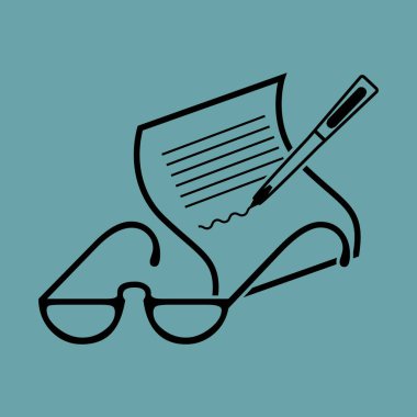 Vektör gözlük simgesi simgesi