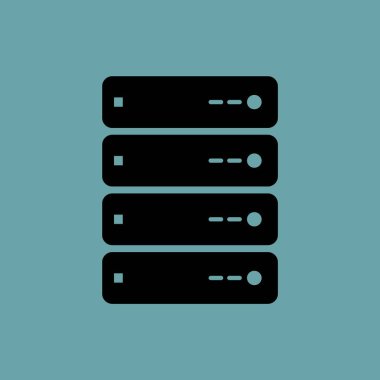 Bilgisayar sunucu simgesini, vektör çizim