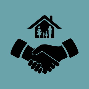 ev ve eller vektör simgesi