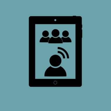 Video konferans vektör simgesi