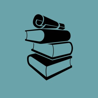 kitap vektör simgesi basit örnek 