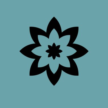 çiçek vektör simgesi basit örnek 