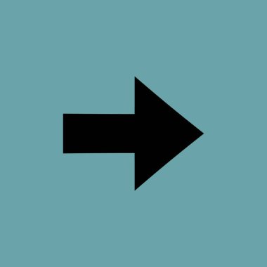 Vektör ok işareti izole