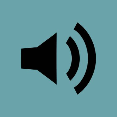 Hoparlör vektör simgesi basit örnek 