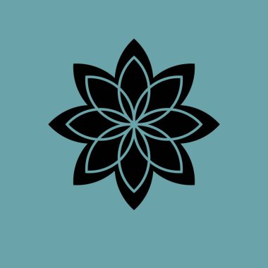 çiçek vektör simgesi basit örnek 