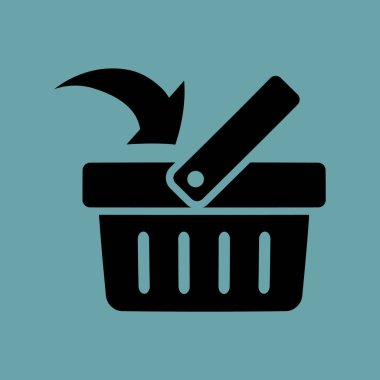 alışveriş sepeti simgesi basit örnek 